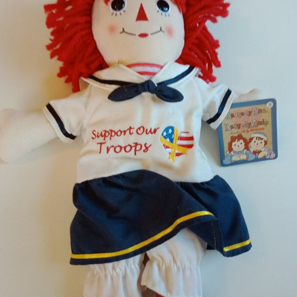 Raggedy Ann SUPPORT OUR TROOPS Doll ( nt7)